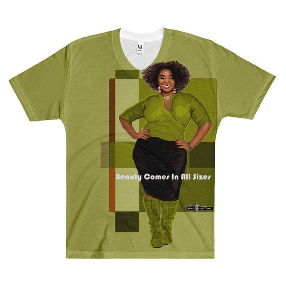 Plus Size Pride T Shirt Afro Woman Green Tee Natural Hair Etsy