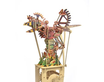 3D Houten Puzzel Bewegend Model Kit DIY Bewegende Mechanische Houten Automaten Bird Series - Steampunk Craft in a Box Craft Idee Cadeau Decoratie