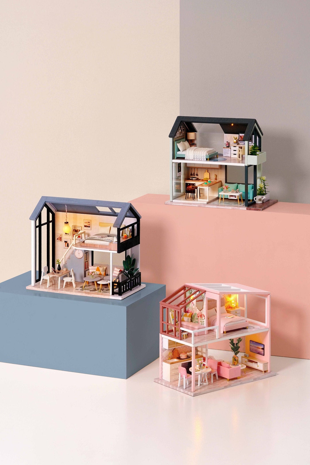 1:12 Dollhouse Simulation Mini Knitting Basket Miniature - Temu