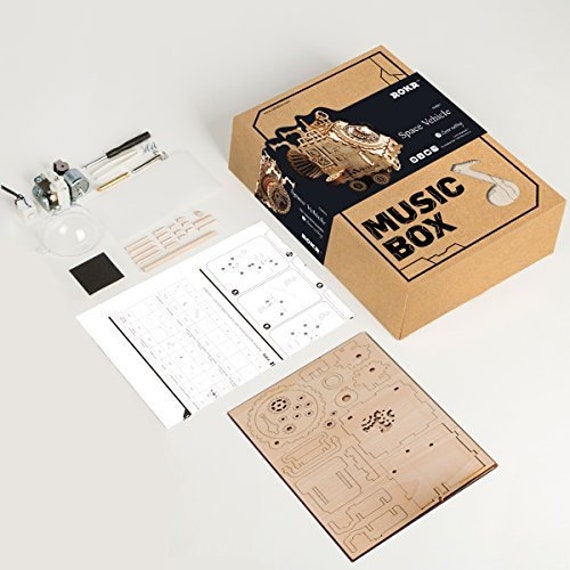 Mechanical Hand Crank Craft DIY Music Box