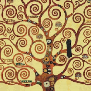The Tree of Life, Stoclet Frieze 190x284 Blended Colors PDF Cross Stitch Pattern