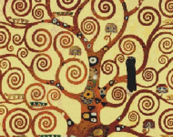 The Tree of Life, Stoclet Frieze 190x284 Blended Colors PDF Cross Stitch Pattern
