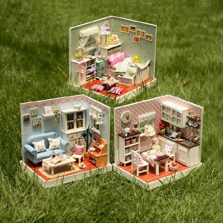 Miniature Dollhouse Room DIY Kit Home Sweet Home Series the Etsy