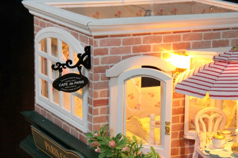 124 Miniature Dollhouse DIY Kit Paris Coffee and Cake Shop Etsy