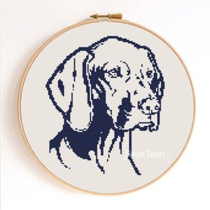 Vizsla Kopf Silhouette Hund Kreuzstich Muster Sofort Download