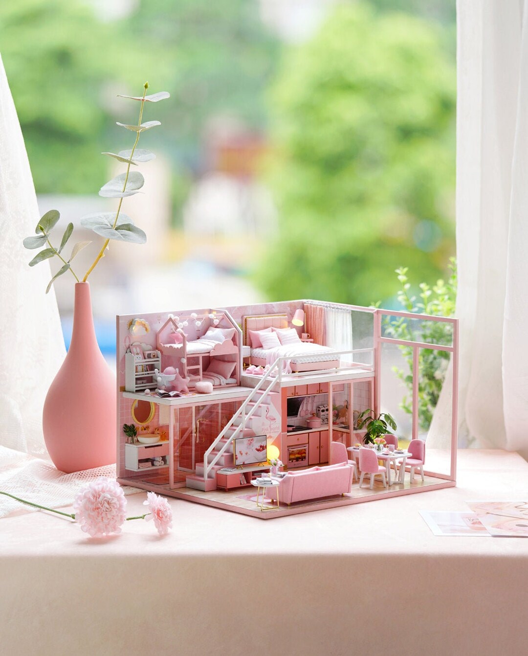 1: 24 DIY Miniature Dollhouse Kit Scenery Meeting Your Sweet - Etsy