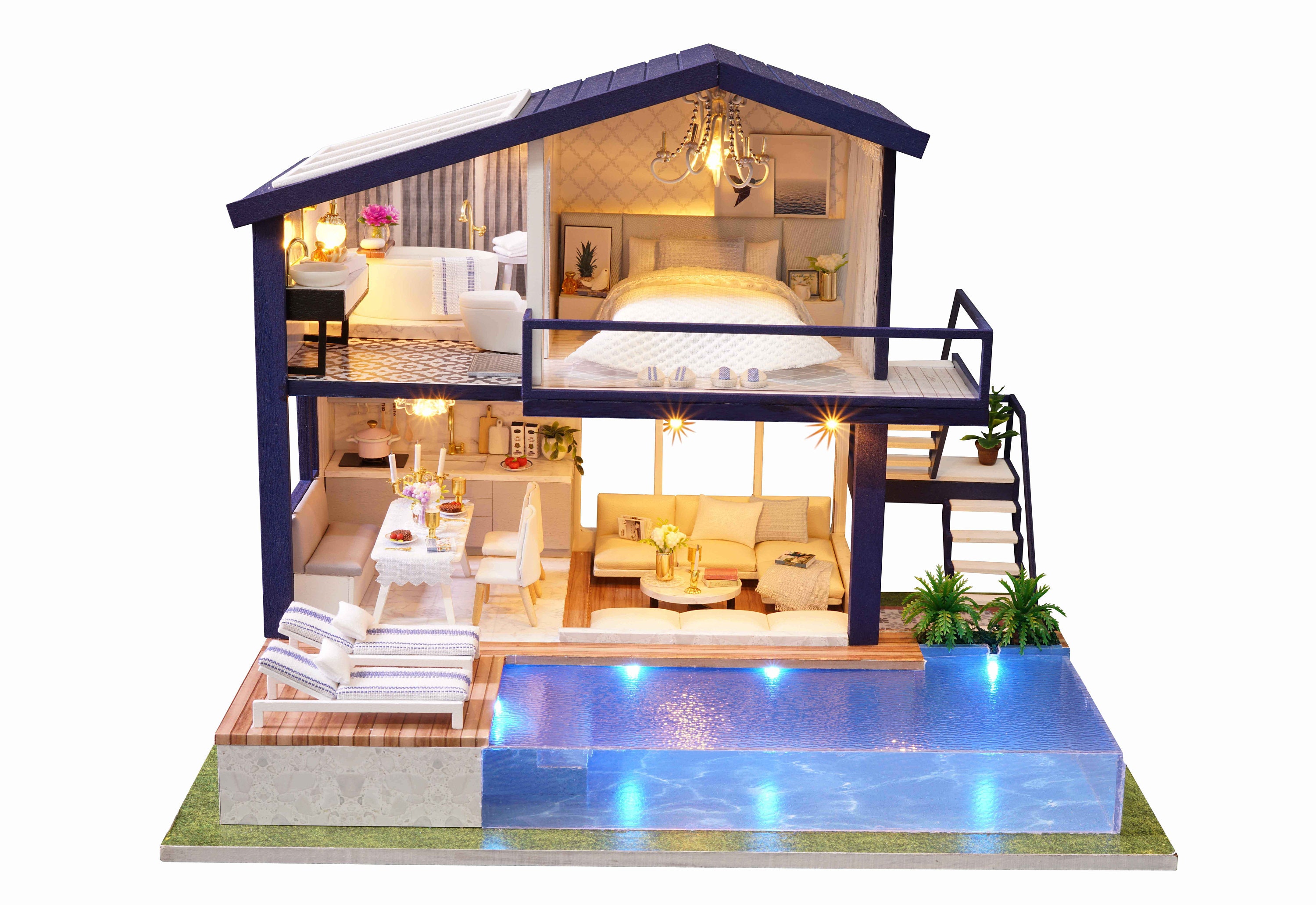 Diy miniature dollhouse kit time apartment new arrivals