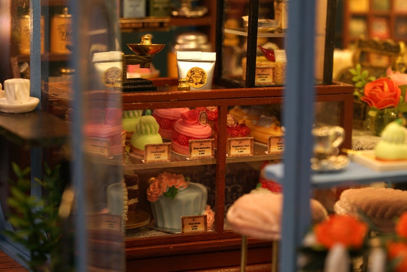 1 24 DIY Miniature Dollhouse Kit Rose Garden Tea House Sun Etsy Canada