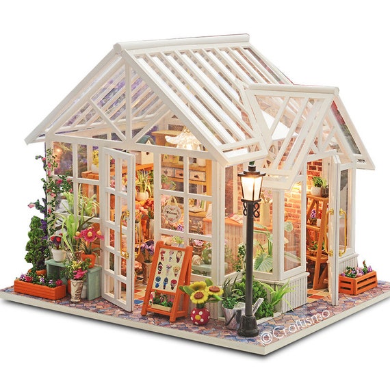 DIY Miniature Creative Doll House with Furniture Full Set Wooden Romantic  Modern LED Light Cottage House Building puzzle Self Assembled Gift