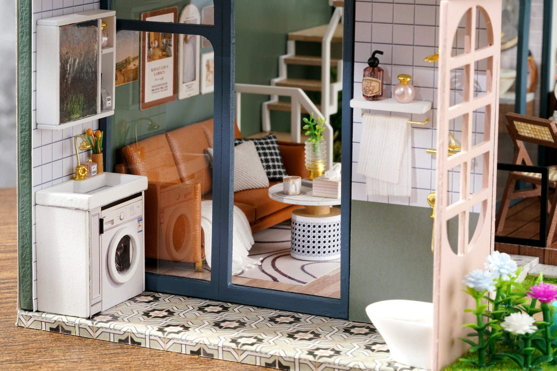 DIY Kits Miniature Rooms Elf Secret Door Loft Kitchen Garden Café Gift  Choose
