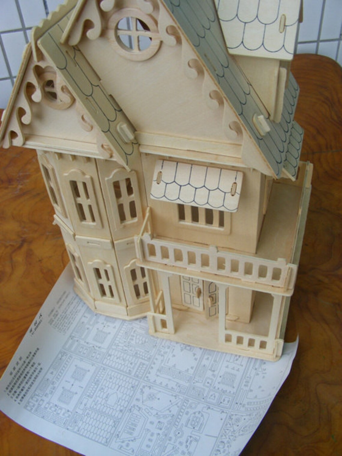 Miniature Dollhouse 3D Wooden Puzzle House Model DIY Toy House Etsy