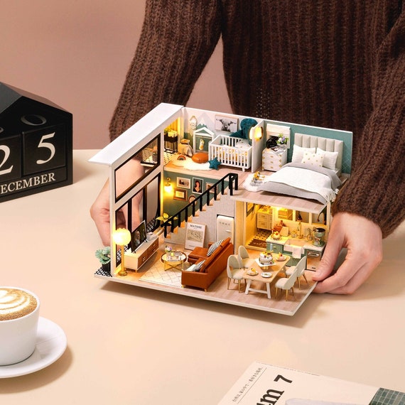 Diy sweet home miniature dollhouse sale