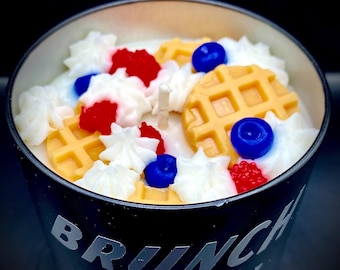 Berry Waffle Scented Soy Candle: Funky Dark Humor Gift