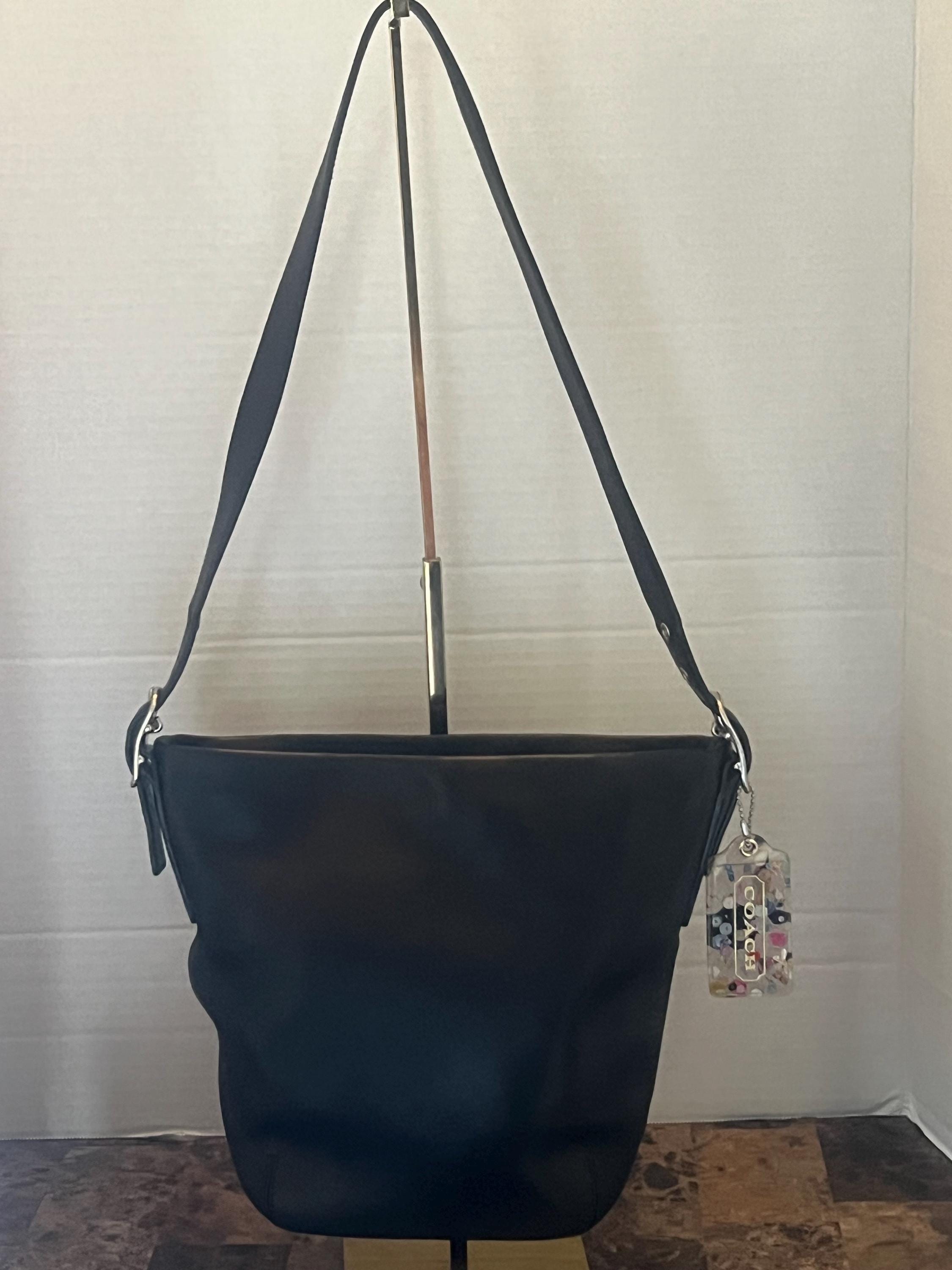 Coach Vintage Black Leather Shoulder Bag - Etsy Canada