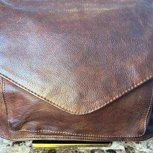 Leather Flapover Crossbody Handbag Purse Tote Bag for Women