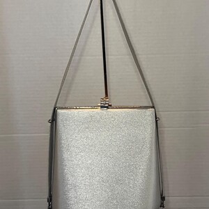 Vintage Sanremo Italy Metallic Silver Shoulder/Crossbody Bag.