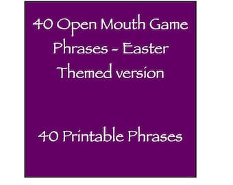 Open Mouth Game Phrases - Holiday Themed (halloween Thanksgiving Christmas) Family / Kid ...