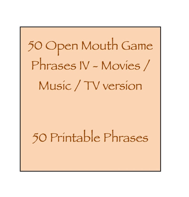 Open up Mouth Match Terms IV - Motion pictures / Audio / Television set Pop Lifestyle model - 50 Words - Monitor Ya / Your Mouth - Development Pack picture about Watch Ya Mouth Printable Phrases identified as Open up Mouth Recreation Terms IV - Films / Songs / Tv set Pop Tradition variation - 50 Words - Keep track of Ya / Your Mouth - Growth Pack