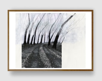 LANDSCAPE (black) by #anafrois . art print