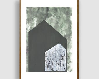 HOUSE (forest) by #anafrois . art print