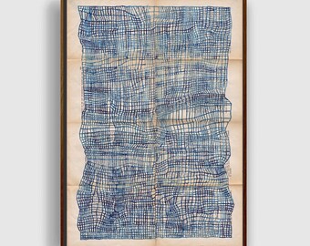 TIMELINE BLUE N.1 by #anafrois . canvas art print