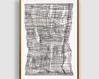 TIMELINE N.2 (black) by #anafrois . art print