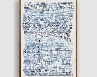 TIMELINE BLUE N.4 by #anafrois . art print