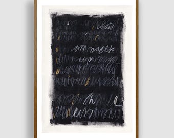 LETTER black by #anafrois . art print