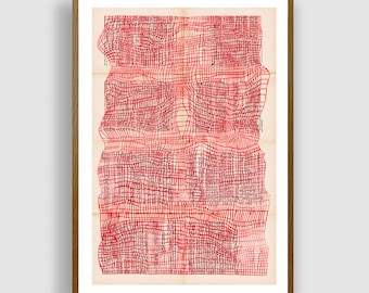 TIMELINE RED N.1 by #anafrois . art print