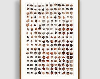 VEELVOUDIG (bruin) #anafrois . kunst afdrukken