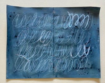 TWO PAGES (sea drawings) . original drawing #anafrois