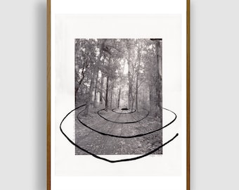 the ART of WALKING in CIRCLES by #anafrois . digital print