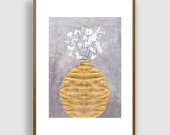 GOLDEN VASE by #anafrois . art print