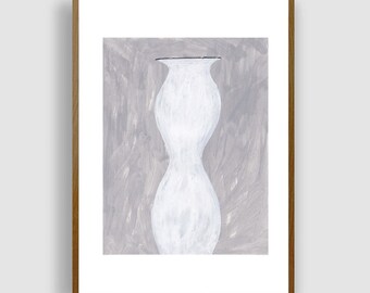 WHITE VASE N.3 by #anafrois . art print