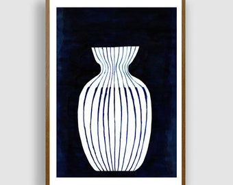 BLUE VASE N.2 by #anafrois . art print