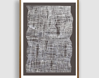 TIMELINE (white in gray) by #anafrois . art print