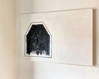 HUIS (groene contour) van #anafrois. Originele tekening.