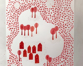 Village (III) . original drawing