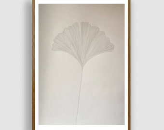 GINKGO LEAF N.2 by #anafrois . original drawing