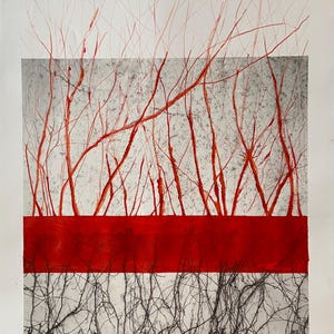 DOUBLE NATURE rosso di #anafrois . disegno originale