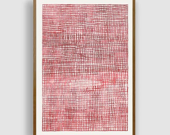 RODE VIERKANTEN door #anafrois. kunstprint