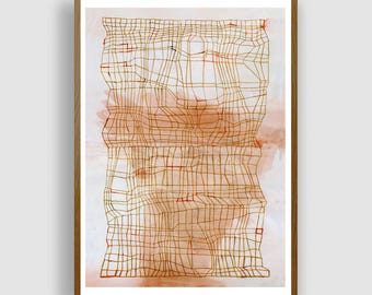 TIMELINE (yellow) #anafrois . art print