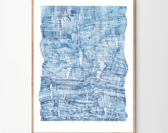 TIMELINE BLUE N.2 by #anafrois . art print