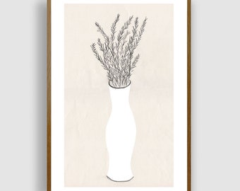 WHITE VASE N.4 by #anafrois . art print