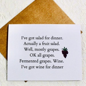Funny card, snarky humor cards, friendship card, Just because card