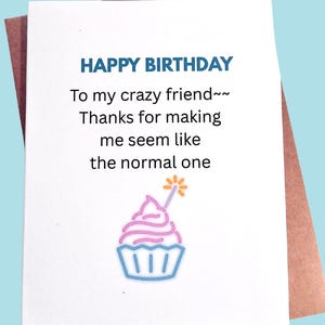 Funny birthday card, snarky humor cards, funny birthday card for friend