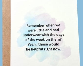 Funny card for a friend, quirky cards, snarky humor cards, friendship card, Birthday Card