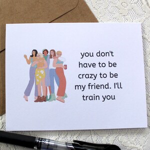 Funny friendship card, Card for a friend, best friend card