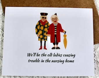 Carte d'amitié drôle, cartes d'humour sarcastique, carte d'anniversaire