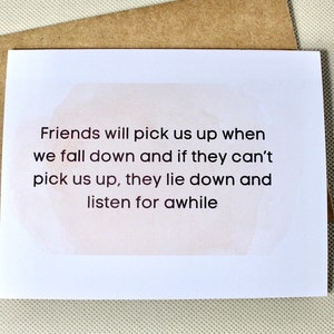 Friend greeting card, funny card for a friend, friendship card, card for him or her, Blank note card